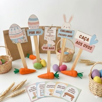 Kit de Placas Para Jogo de Caça aos Ovos