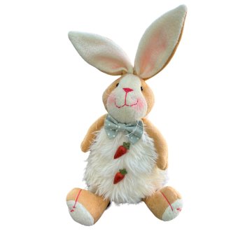 Coelho Decorativo Sentado Luminária Acende de Pelucia 25cm